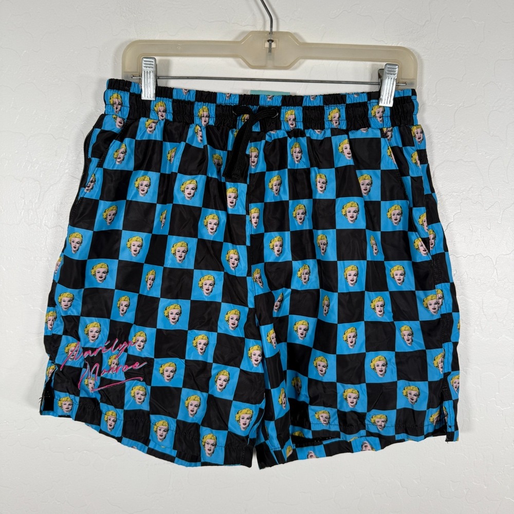 Shoe Palace X Marilyn Monroe Shorts‎ Mens Large Blue Black Check Lined